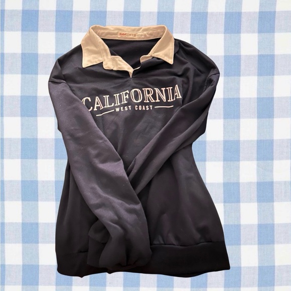 ROMWE White and Blue Preppy Sweatshirt - Picture 5 of 8